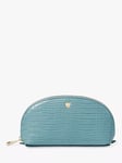 Aspinal of London Small Croc Effect Leather Makeup Bag