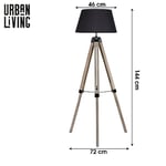 Urban living "ONIRO LAMPE TREPIED AVEC ABAT JOUR NOIR