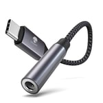 Stouchi Adaptateur USB C Jack de Casque 3,5mm, écouteurs Audio Numérique Type C vers Aux,Clé Audio,Puce DAC Haute Résolution,Compatible avec i-Phone 15 Pro/Max,Samsung Galaxy S24 S23,Pixel,Pad Mini