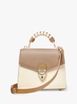 Aspinal of London Mini Mayfair 2.0 Cross Body Bag, Taupe/Ivory