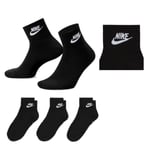 NIKE Unisex Everyday Essential Socks S Black/White