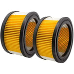 vhbw Lot de 2x filtres à cartouche compatible avec Kärcher WD 4.500, WD 5, WD 5.200M, WD 5.300 aspirateur à sec ou humide - Filtre plissé