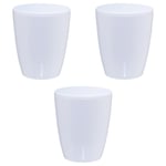 Lot de 3 pots pour orchidées avec réserve d'eau - Orchidea blanc 2 litres