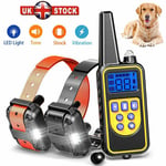 Waterproof Pet Dog Training Collar Rechargeable Electric Shock Anti-bark R 800m