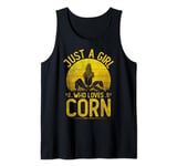 Vintage Corn, Just A Girl Who Loves Corn Girls Kids Women's Tank Top