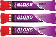 ‎‎CLIF Bar Bloks Energy Chews Mountain Berry - Sports Supplements, 60 g 3 Packs