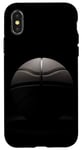 Coque pour iPhone X/XS Ballon de basket simple noir et blanc