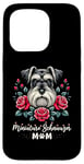 iPhone 15 Pro Roses Flowers Miniature Schnauzer Mom Schnauzers Case