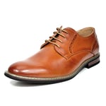 Bruno Marc Chaussures de Ville Homme Oxfords Classique Chaussure Costume Fermeture à Lacets Entreprise Officiel pour Travail Marron PRINCE-16 Taille 44.5