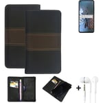 Phone Case + earphones for HTC Desire 20 Pro Wallet Cover Bookstyle protective