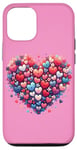 iPhone 12/12 Pro Cute Heart with Flowers and Hearts for Valentine's Day Case