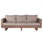 Havesofa Patsy 220 x 89 x 64,50 cm Træ Rattan