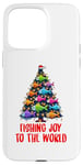 iPhone 15 Pro Max Fishing Joy To The World Fish Christmas Tree Case