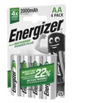 4 Piles AA LR6 rechargeables accu Power Plus Energizer