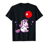 Cute Unicorn Holding Red Nose Balloon 2024 Kids T-Shirt