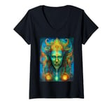 Womens Ayahuasca - Journey to Become One with Earth's Consciousness V-Neck T-Shirt