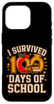 Coque pour iPhone 16 Pro Graphique vintage I Survived 100 Days of School Bus