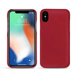 Coque cuir Apple iPhone Xs Max - Coque arrière - Rouge - Cuir saffiano - Neuf