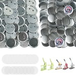 Lot de 800 pièces de boutons vierges en métal avec papier vierge pour machine à boutons, machine à épingles, badge et presse à boutons - 58 mm