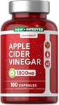 Apple Cider Vinegar Capsules 1800Mg | High Strength ACV | 180 Vegan Capsules (No