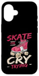 Coque pour iPhone 16 Design de roller pour homme et femme Roller Derby