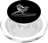 Line Art Oiseau et Ornithologue Pin Siskin PopSockets PopGrip pour MagSafe