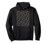 Climbing Vine Leaves Grey Cut Out Pullover Hoodie