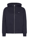 GANT Shield Zip Hoodie Marinblå