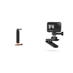 GoPro AFHGM-003 The Handler (Floating Hand Grip) - Official Accessory, Black & Magnetic Swivel Clip - Official Accessory, Black, ATCLP-001
