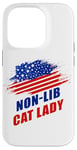 Coque pour iPhone 14 Pro Non-Lib Cat Lady – Funny Conservative Anti-Woke USA