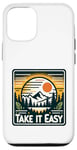 Coque pour iPhone 12/12 Pro Take It Easy Hiker Outdoor Relax Montagnes Sunset Graphic