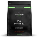 Protein Works - Pea Protein Isolate Protein Powder | 100% Plant-Based & Natural | Gluten Free | No Added Sugar | Chocolate Silk | 500 g