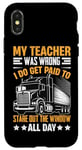 Coque pour iPhone X/XS Mon Professeur Avait Tort Trucker Funny Truck Driver Men