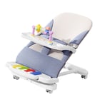 Baby Rocking Swing Chair With Removable Food Tray Wheels Foot Piano Music New