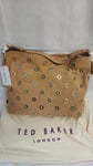 Ted Baker MEIDA Large Camel Suede Leather Bag Eyelet Shoulder Handbag RRP £225