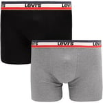 Caleçons Levis  Boxer-shorts Brief Lot de 2 Noir Gris