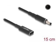 Delock strømkoblingsadapter - USB-C (kun strøm) til 4 5 mm x 3 0 mm DC-jakk - 15 cm