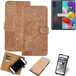 FOR Samsung Galaxy A51 SMARTPHONE CASE COVER WALLETCASE CORK