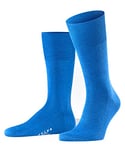 FALKE Men's Airport M SO Wool Cotton Plain 1 Pair Socks, Blue (Sapphire 6055), 5.5-6.5