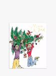 Woodmansterne Mum and Dad Carrying Tree Christmas Card