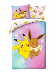 Set Lit Pokemon Pikachu Et Eevee Housse de Couette Polyester 140x200