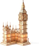 ROWOOD 3D Wooden Puzzle Big Ben Model Kit for Adults to build, DIY Wooden...