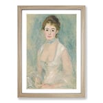 Big Box Art Madame Henriot by Pierre-Auguste Renoir Framed Wall Art Picture Print Ready to Hang, Oak A2 (62 x 45 cm)