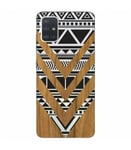 Coque Galaxy S20 PLUS effet bois aztec noir