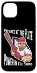 iPhone 14 Plus Patience at the Plate Power in the Swing Baseball Player Case