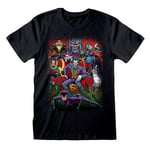 Kortærmet T-shirt DC Comics Villains Sort Unisex XL