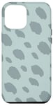 iPhone 14 Pro Max Grey Spots Pattern on Light Blue Background Case