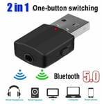 Devices Music Audio Receiver 2 in 1 Bluetooth 5.0 Adapter USB Transmitter