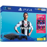 Console PS4 Slim 500 Go Noire - Sony - FIFA 19 - 2ème Manette DualShock - 14 Jours d'Essai PS Plus