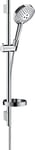 hansgrohe Raindance Select S Ensemble de douche 120 3 jet PowderRain avec barre Unica'S puro 65 cm et porte-savon, chromé, 27654000